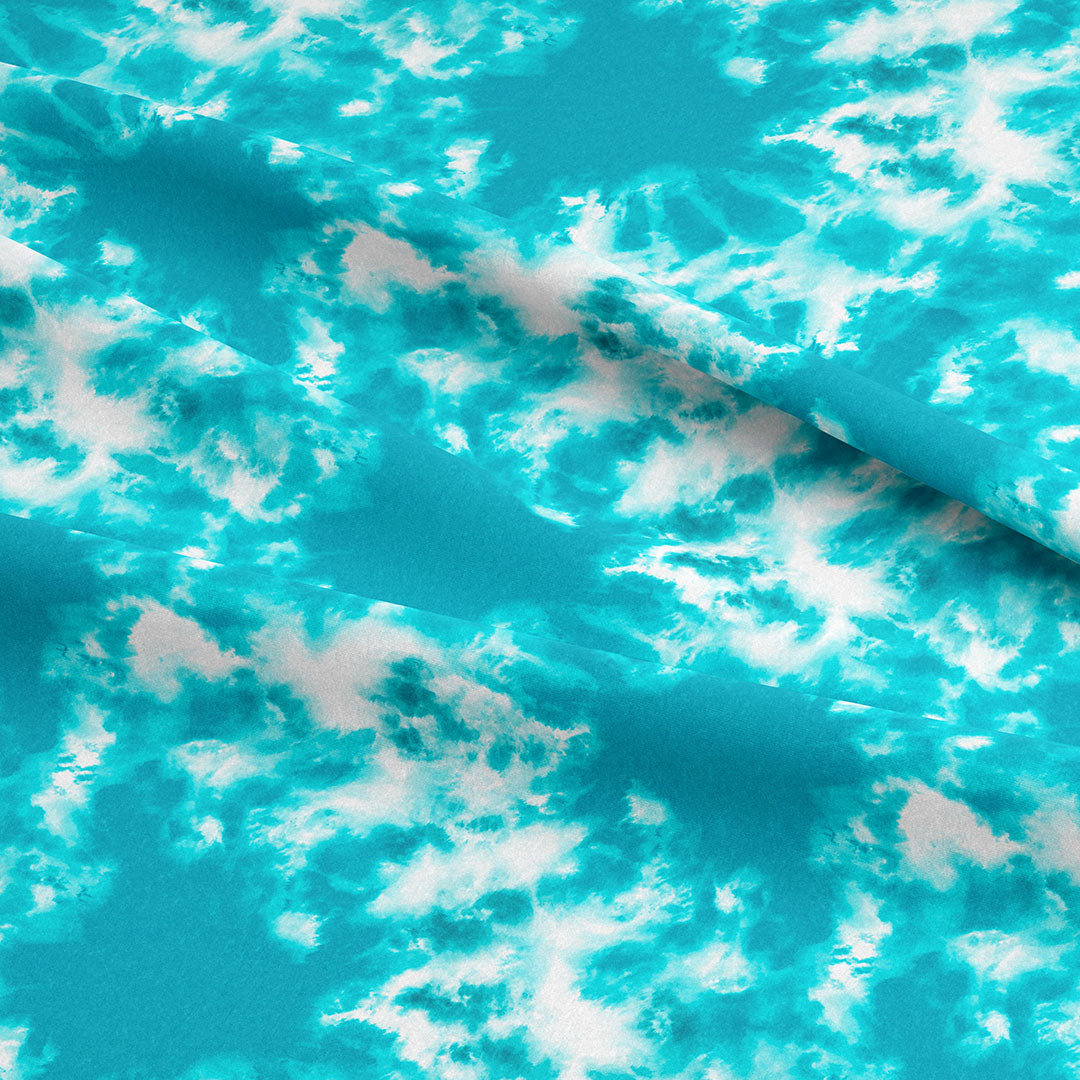 Tie Dye Blue Fabric Custom Fabrics UK