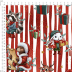 Santa's Little Helpers Candy Cane Fabric