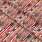 Santa's Little Helpers Candy Cane Fabric