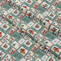 Letters To Santa Teal Fabric
