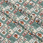 Letters To Santa Teal Fabric