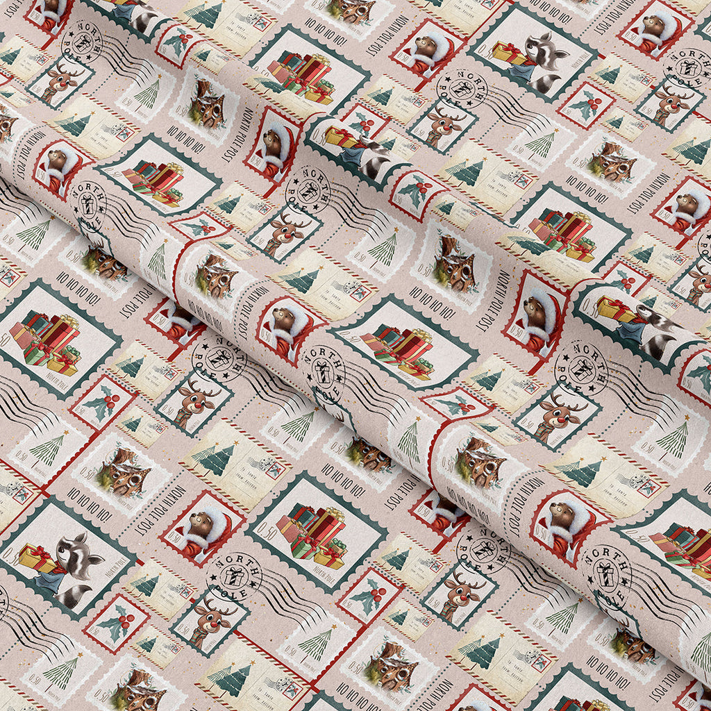 Letters To Santa Pink Fabric