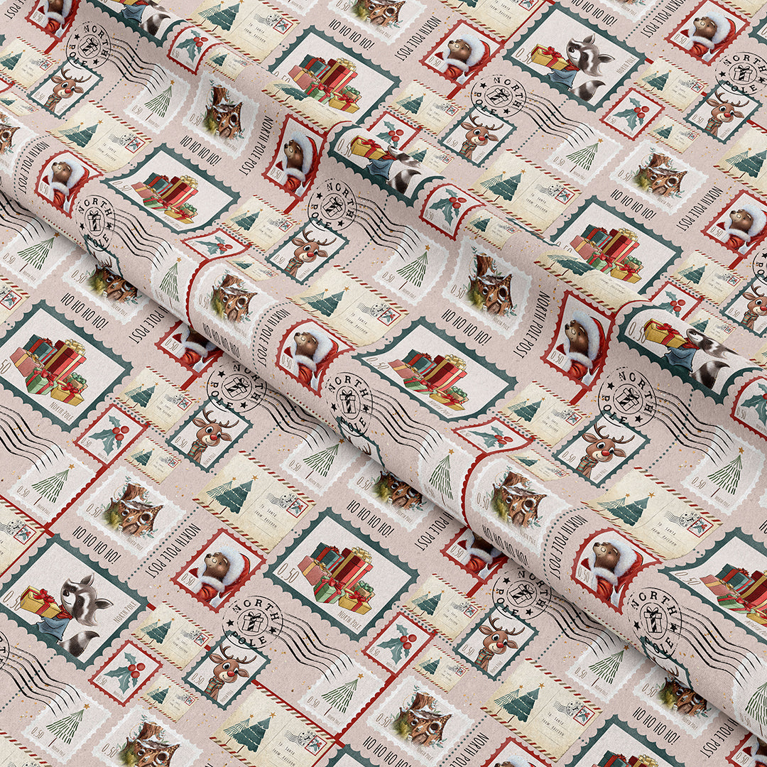Letters To Santa Pink Fabric