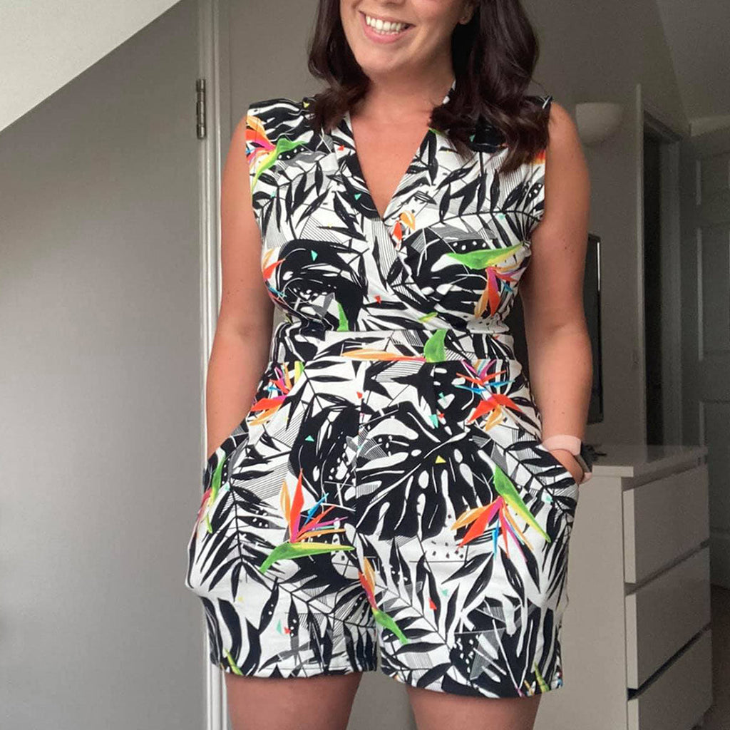 Monstera Leaves Mono Fabric