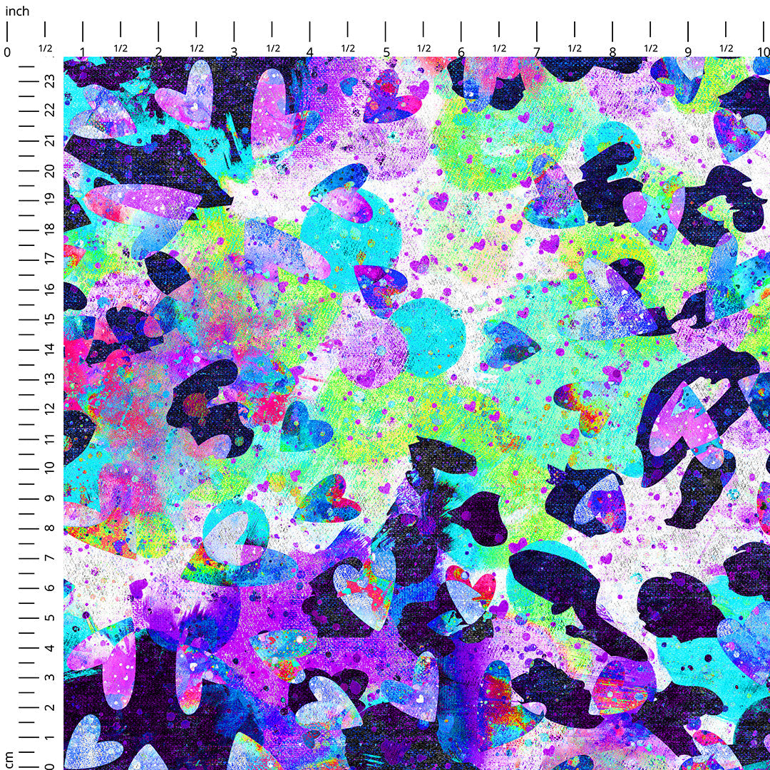 Crazy Hearts Fabric