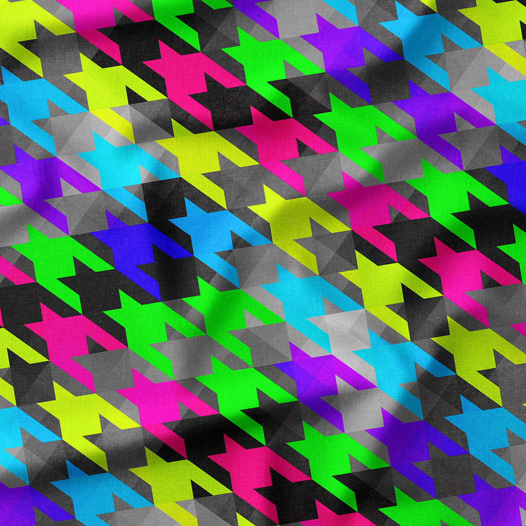 Highlighter Hounds Tooth Fabric