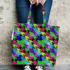 Highlighter Hounds Tooth Fabric