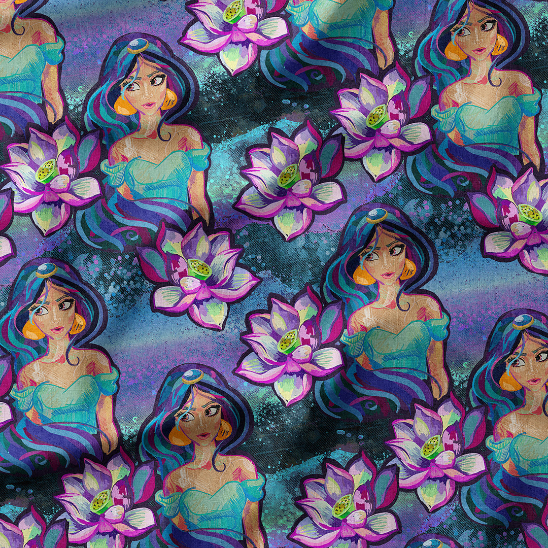 Jasmine and Lotus Fabric