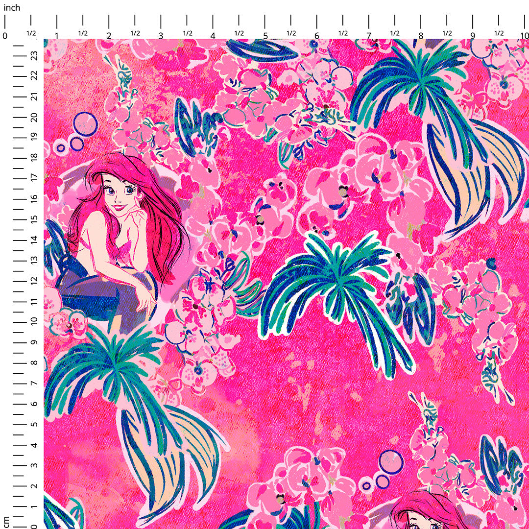 Mermaids Pink Fabric