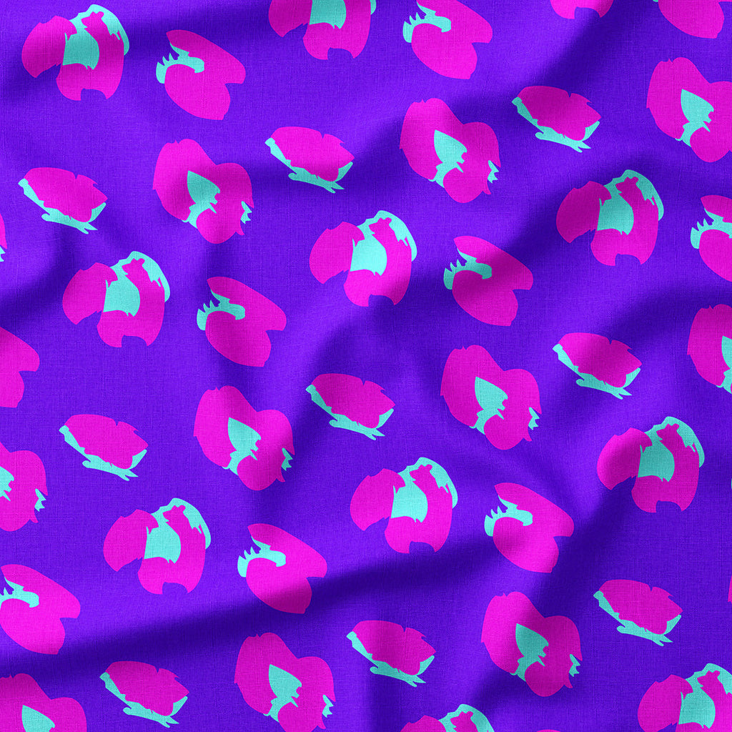 Neon Blue Leopard Fabric