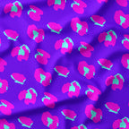 Neon Blue Leopard Fabric