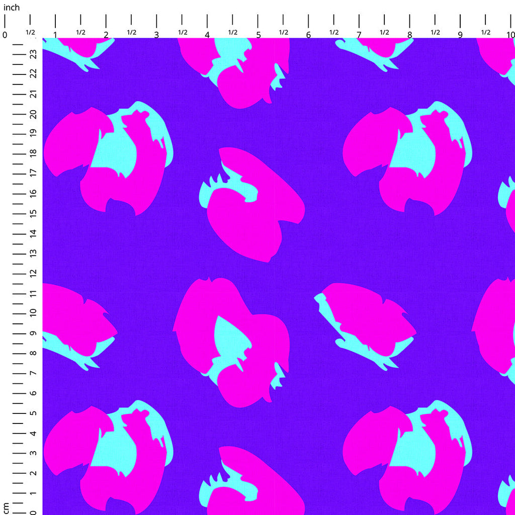 Neon Blue Leopard Fabric