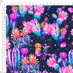 Neon Cactus Sparkle Fabric