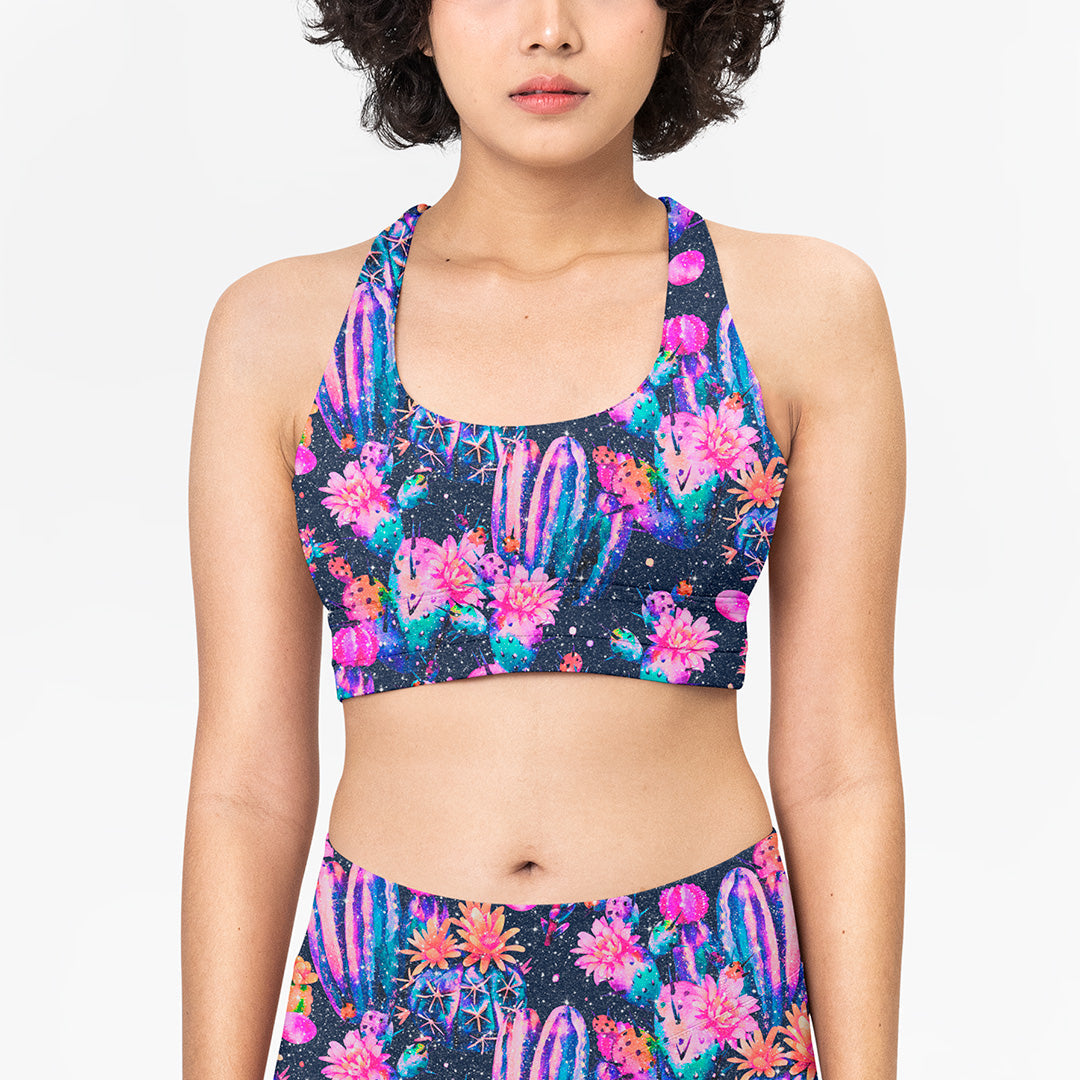 Neon Cactus Sparkle Fabric