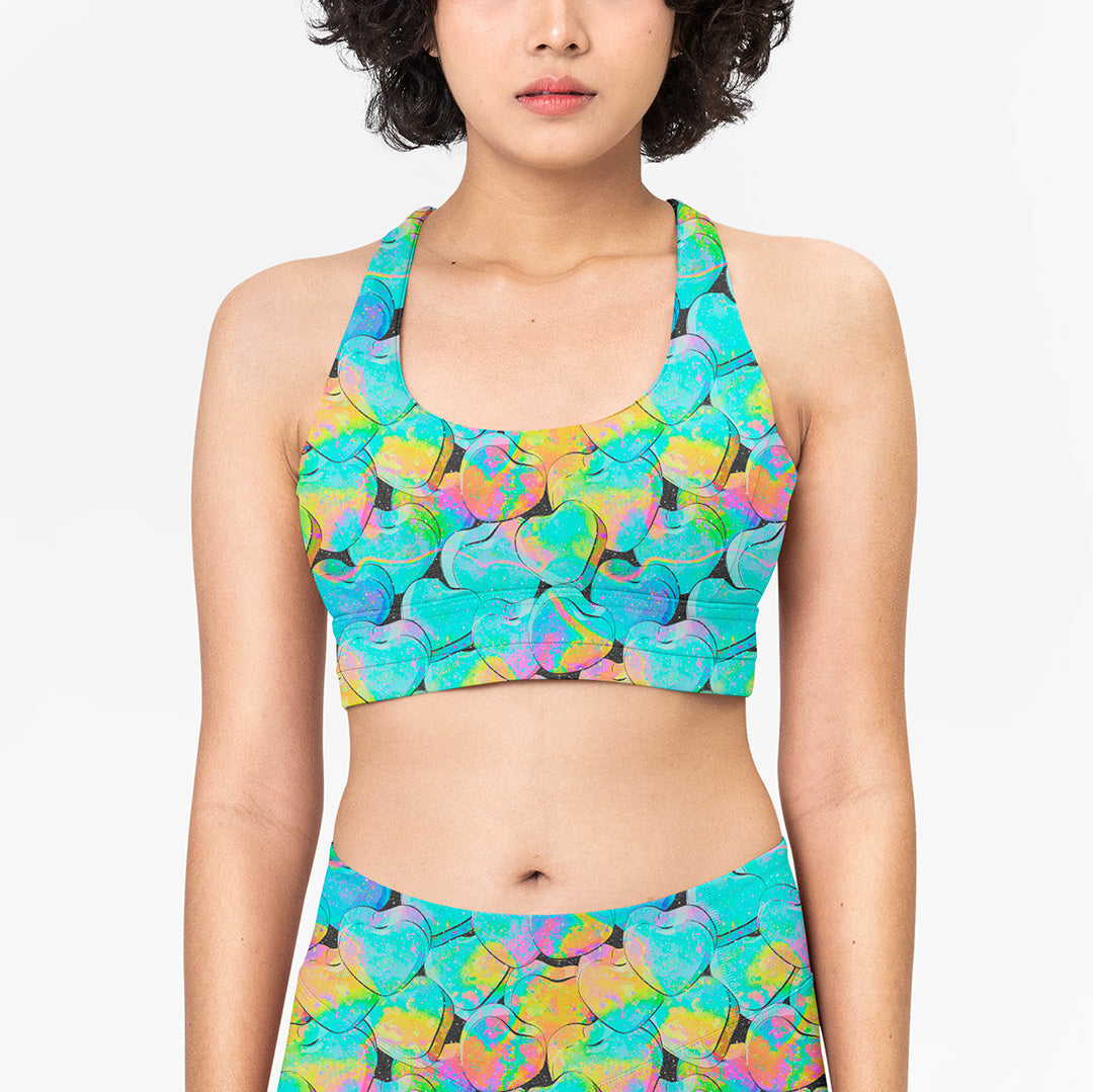 Neon Hearts Fabric