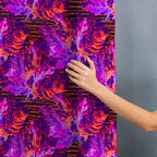 Orange and Purple Palm Abstract Fabric
