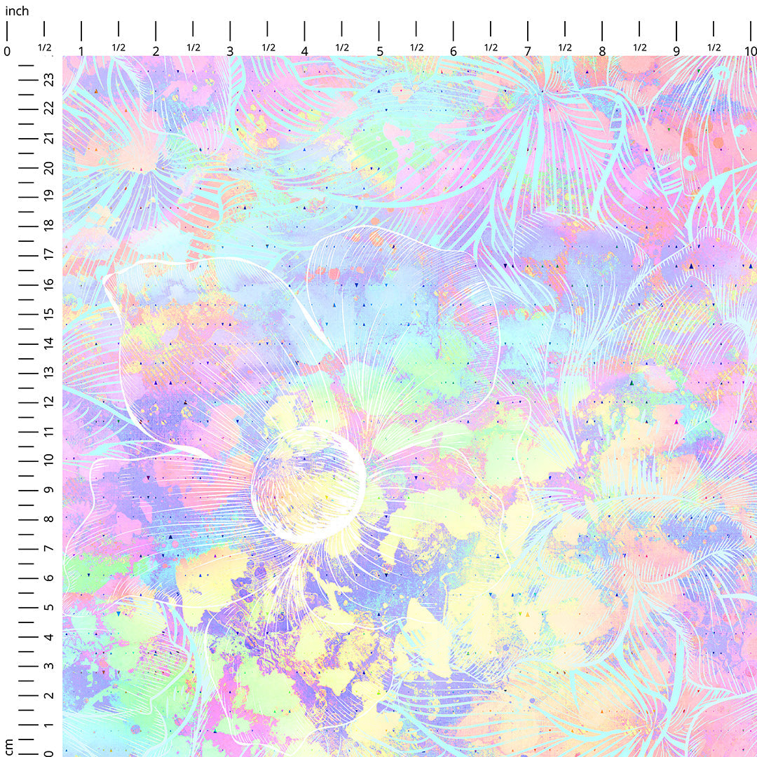 Pastel Floral Abstract Fabric