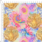 Stitched Summer Tiger Fabric