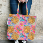 Stitched Summer Tiger Fabric