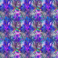 Tropical Blues Abstract Fabric