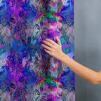 Tropical Blues Abstract Fabric