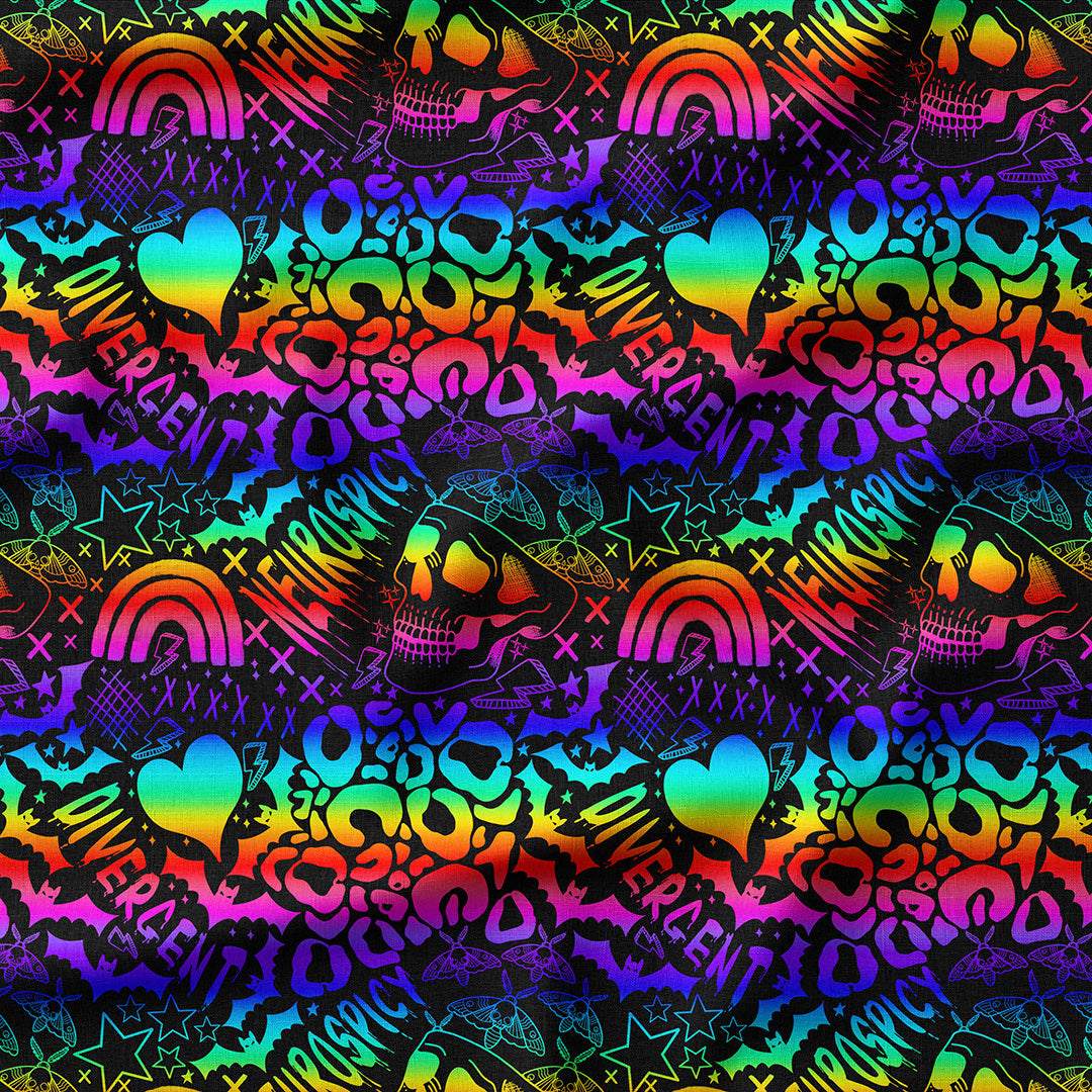 Neon Neurospicy Fabric