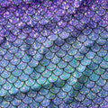 Glitter Scales Purple Blue Fabric