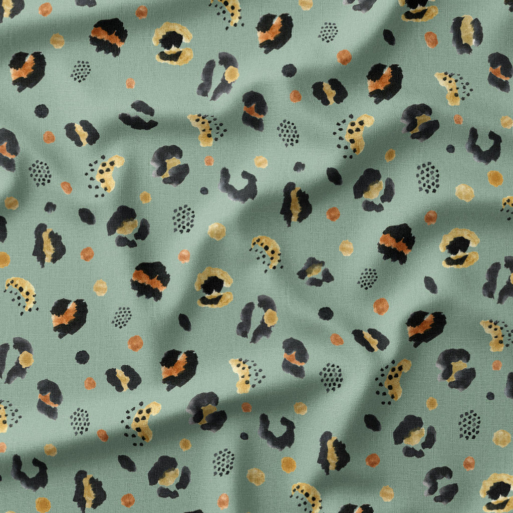 Leopard Khaki Fabric