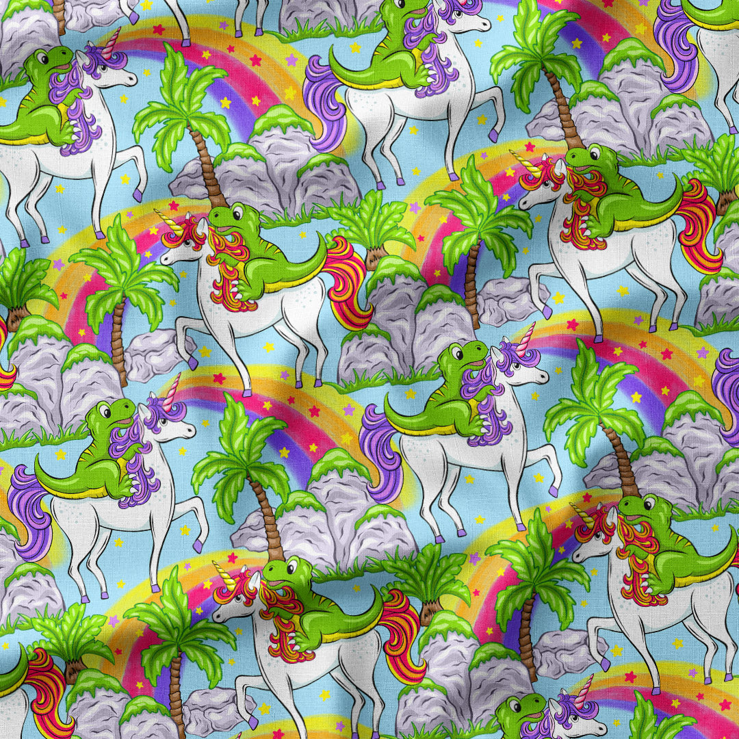 Riding Unicorns Fabric