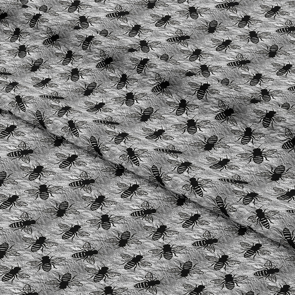 Silver Bees Fabric