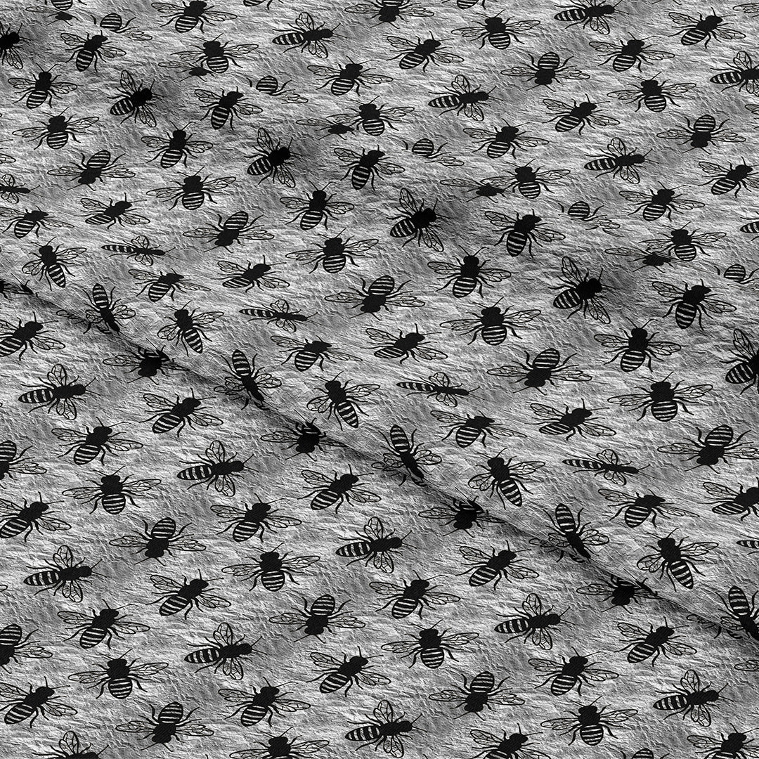 Silver Bees Fabric
