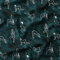 Yoga Flow Marbled Teal Fabric