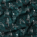 Yoga Flow Marbled Teal Fabric