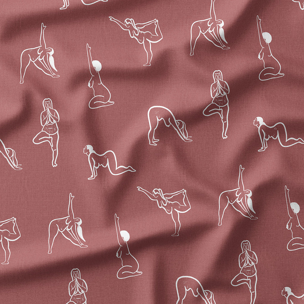Yoga Flow Dusky Pink Fabric