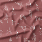 Yoga Flow Dusky Pink Fabric