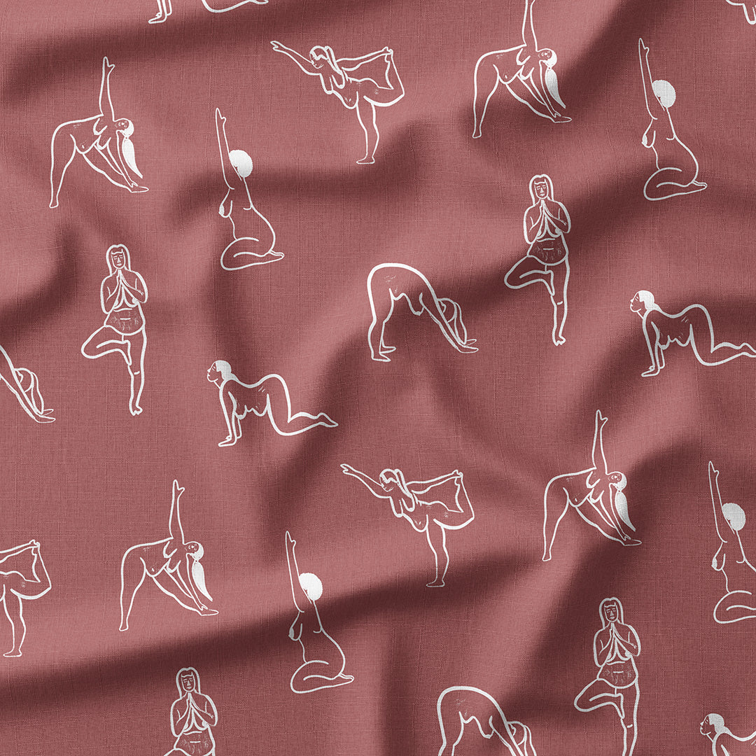 Yoga Flow Dusky Pink Fabric