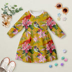 Birds On Mustard Fabric