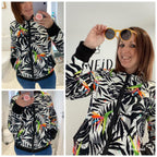 Monstera Leaves Mono Fabric