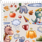 Autumn Dinos Fabric