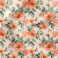 Peach Flowers Fabric