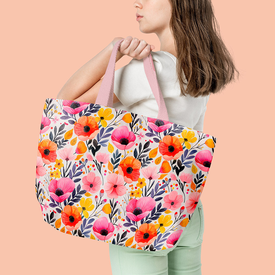 Bold Autumn Flowers Fabric