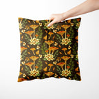 Chantarelle Mushrooms Brown Fabric