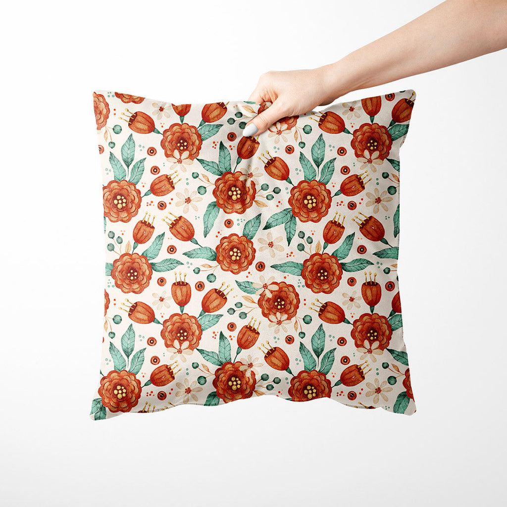 Flowers Cream Fabric
