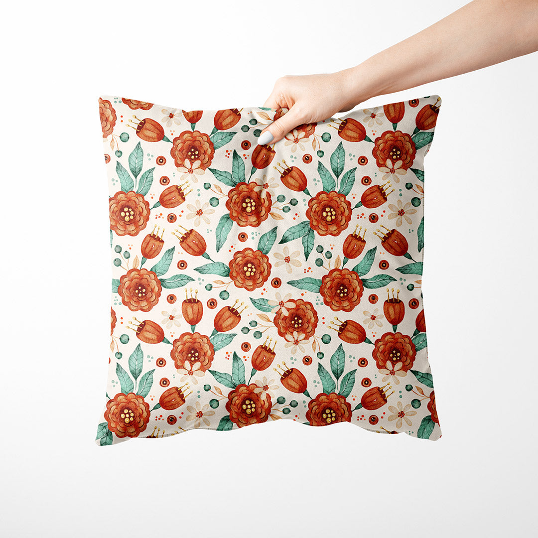 Flowers Cream Fabric