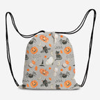 Grey Watercolour Halloween Fabric