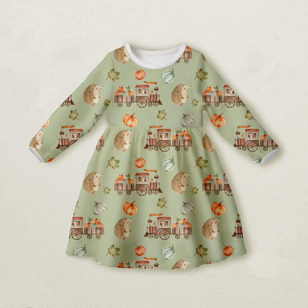 Hedgehogs and Pumpkins Fabric
