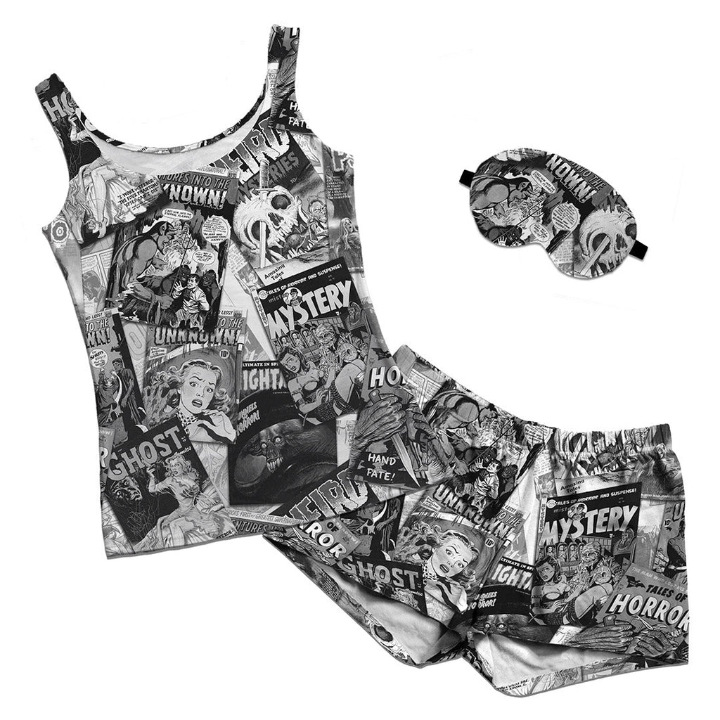 Horror Comics Mono Fabric