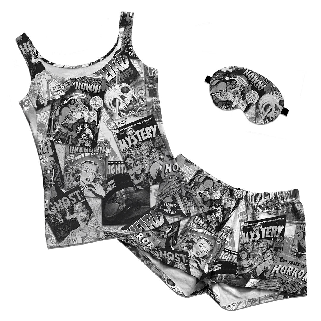Horror Comics Mono Fabric