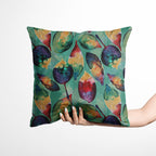 Leaves Light Teal Fabric