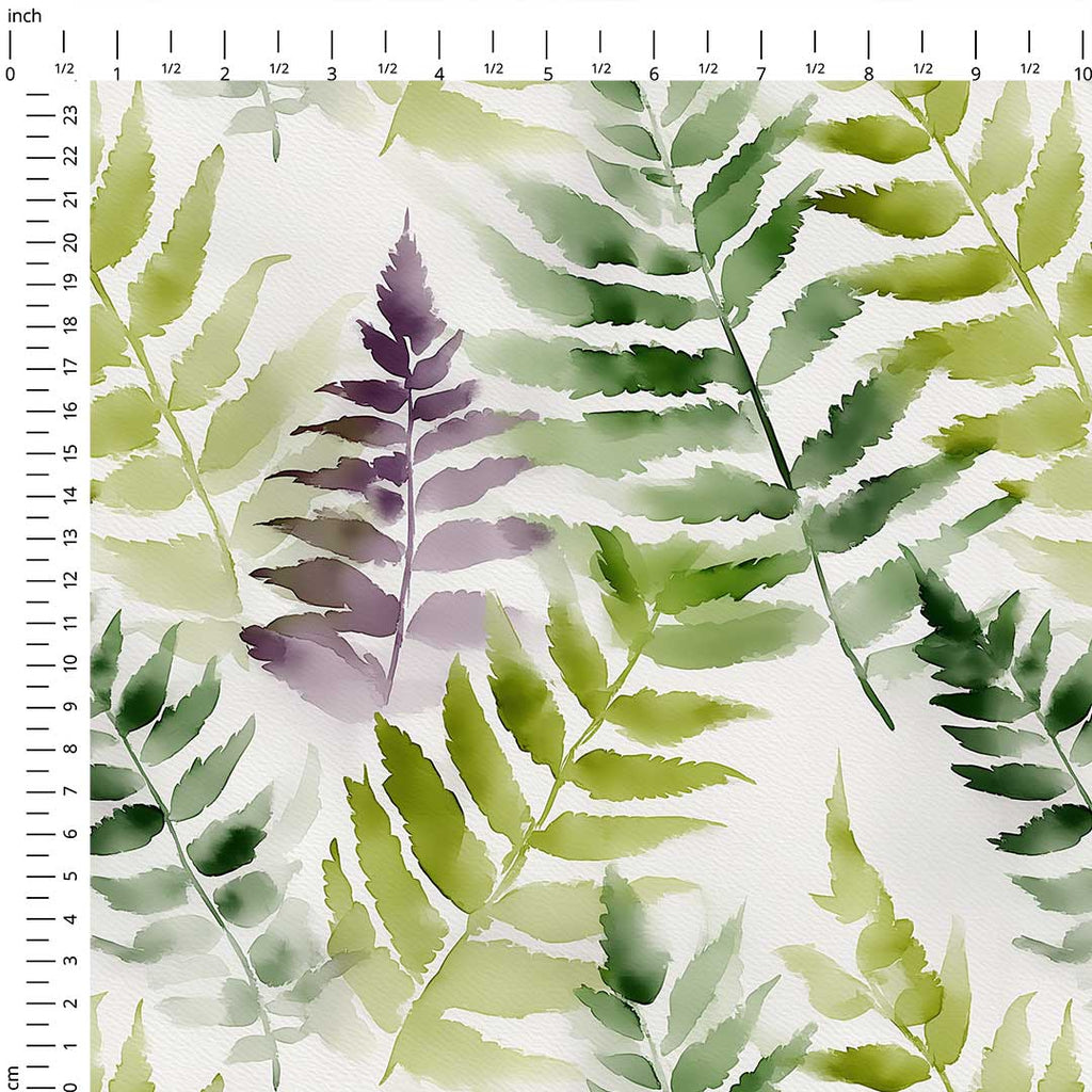 Watercolour Fern Fabric